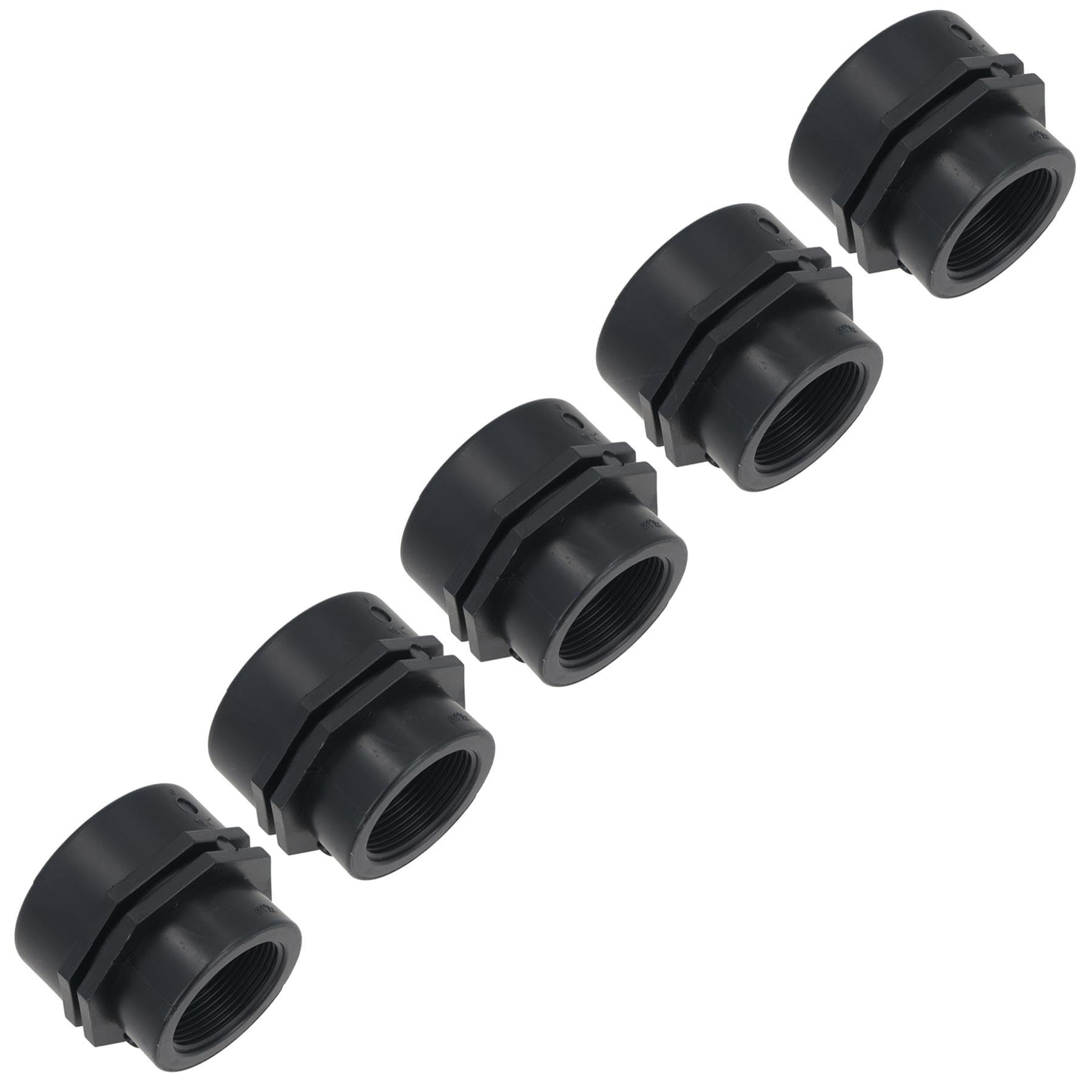 Polypropylene PP Female Threaded Pipe Reducing Socket 2in – 1-1/2in BSP 5pc