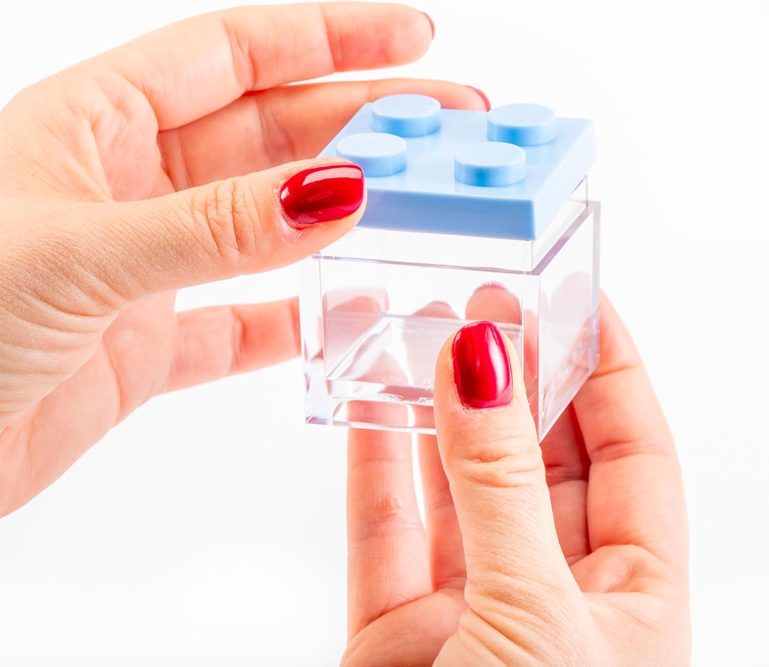 Manzoni Home – Behälter aus Ziegelstein – Set mit 48 Stück Farbe Blau – ideal als Gastgeschenk für Hochzeiten, Abschlussfeiern und kreative Dekorationen – Made in Italy