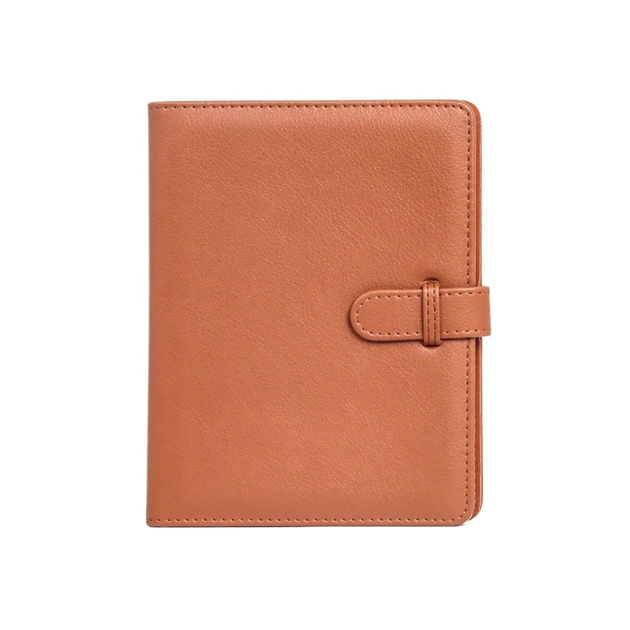 2Pcs 80 Pockets Instant Wide Photo Album PU Leather Solid Color For Photo(Brown)