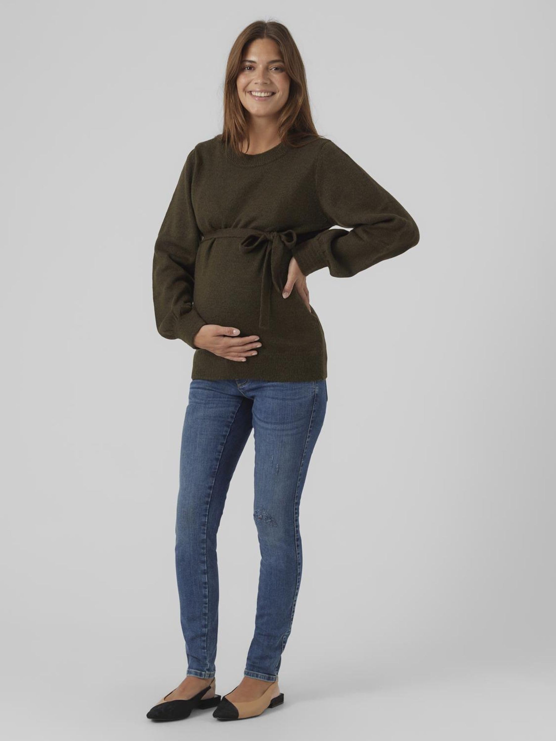 MAMALICIOUS Noos - Bañera de Melamina L/S Knit Top A Sudadera Mujer (Pack de 1)