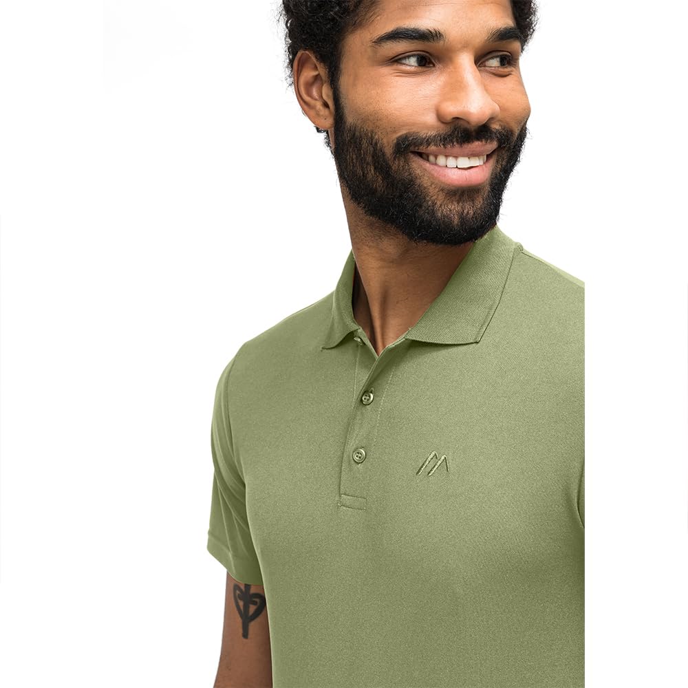 Maier Sports Ulrich, Herren Poloshirt, Leichtes Piqué-Funktionspoloshirt für Wandern und Freizeit, dryprotec Technologie, Atmungsaktiv