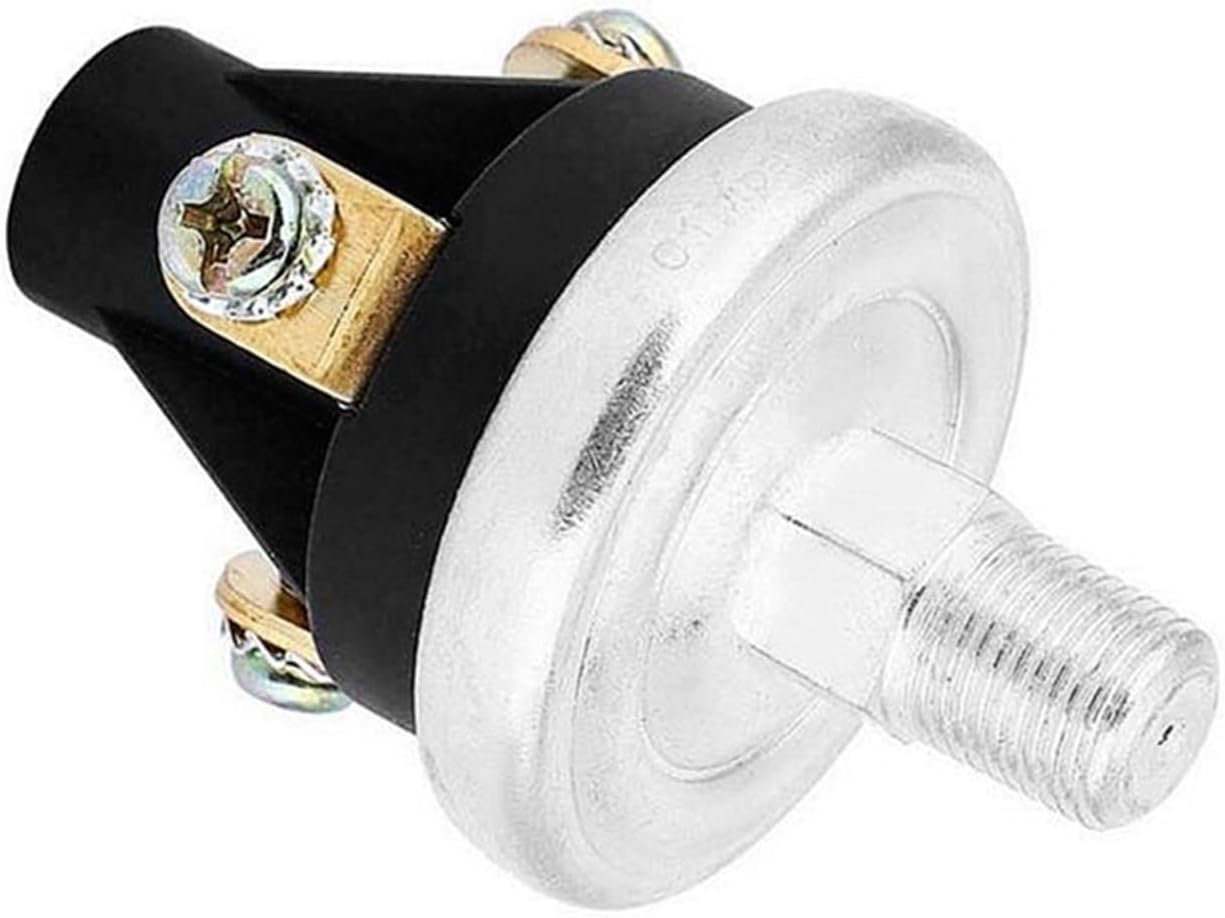 1PCS 309-0641-03 Three-Wire Output 1/8 inch NPT Thread Low Oil Pressure Alarm Switch for Generator(Yellow)