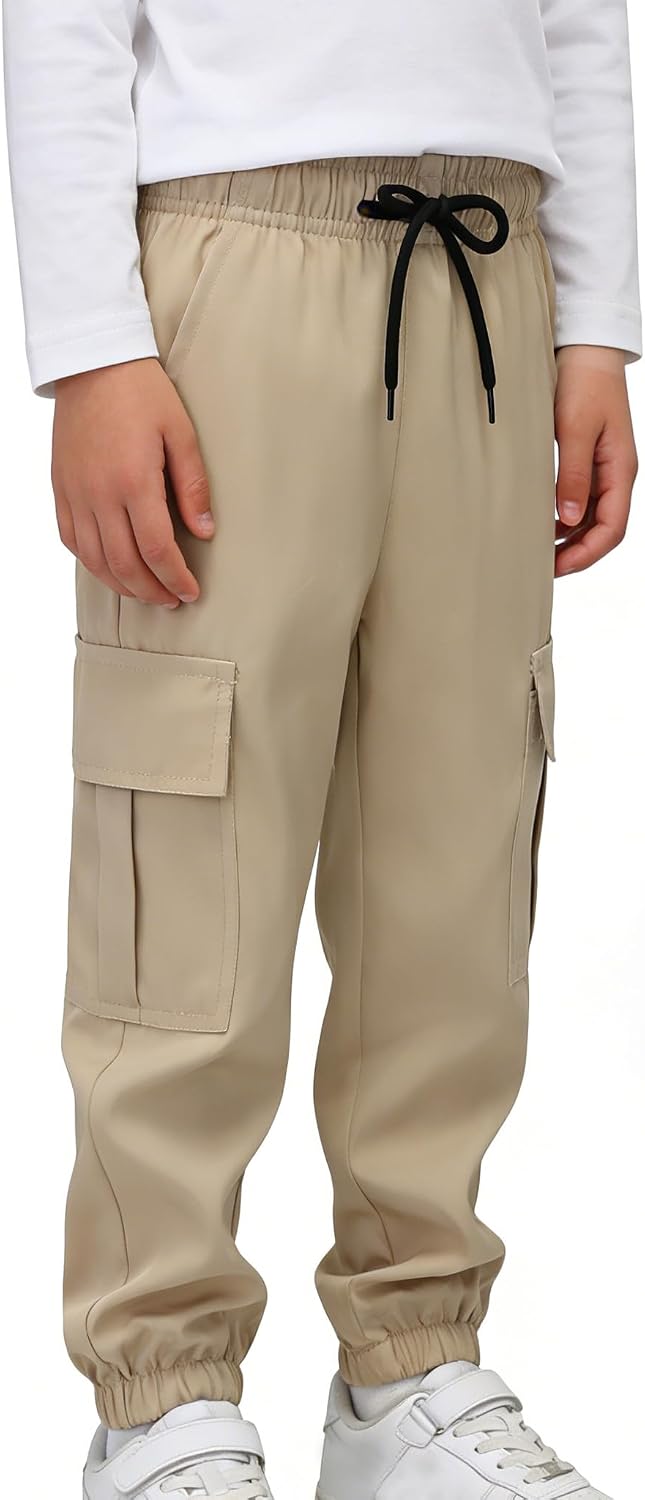 Boys Hiking Cargo Pants Boys Quick Dry Joggers Kids Pull On