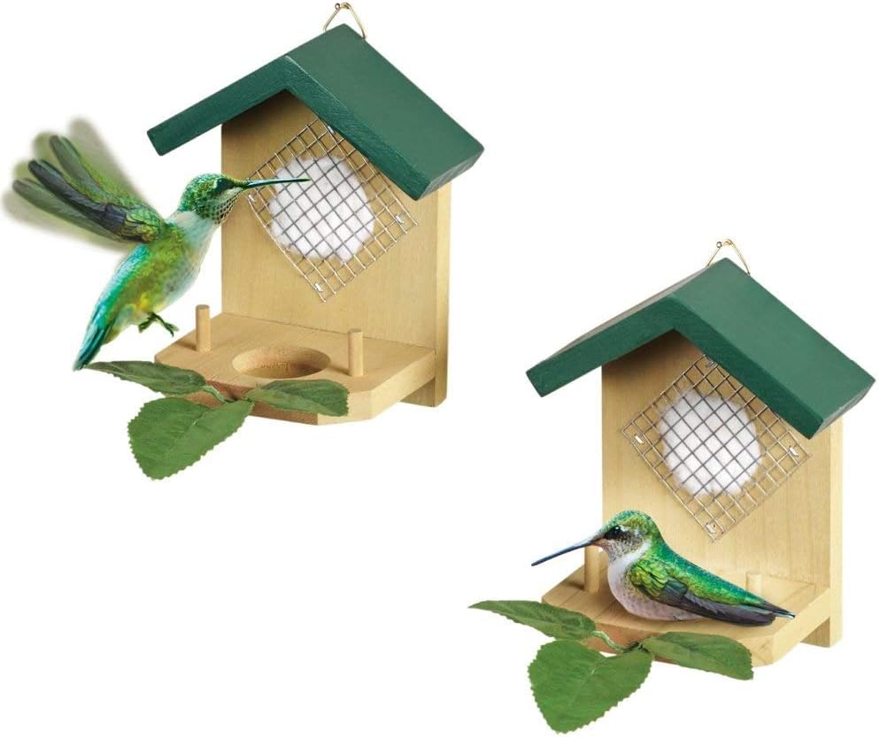 Amazon Com Main Closeouts Hanging Hummingbird House And Leaf Nesters Set Of 2 Beige Patio Lawn Garden