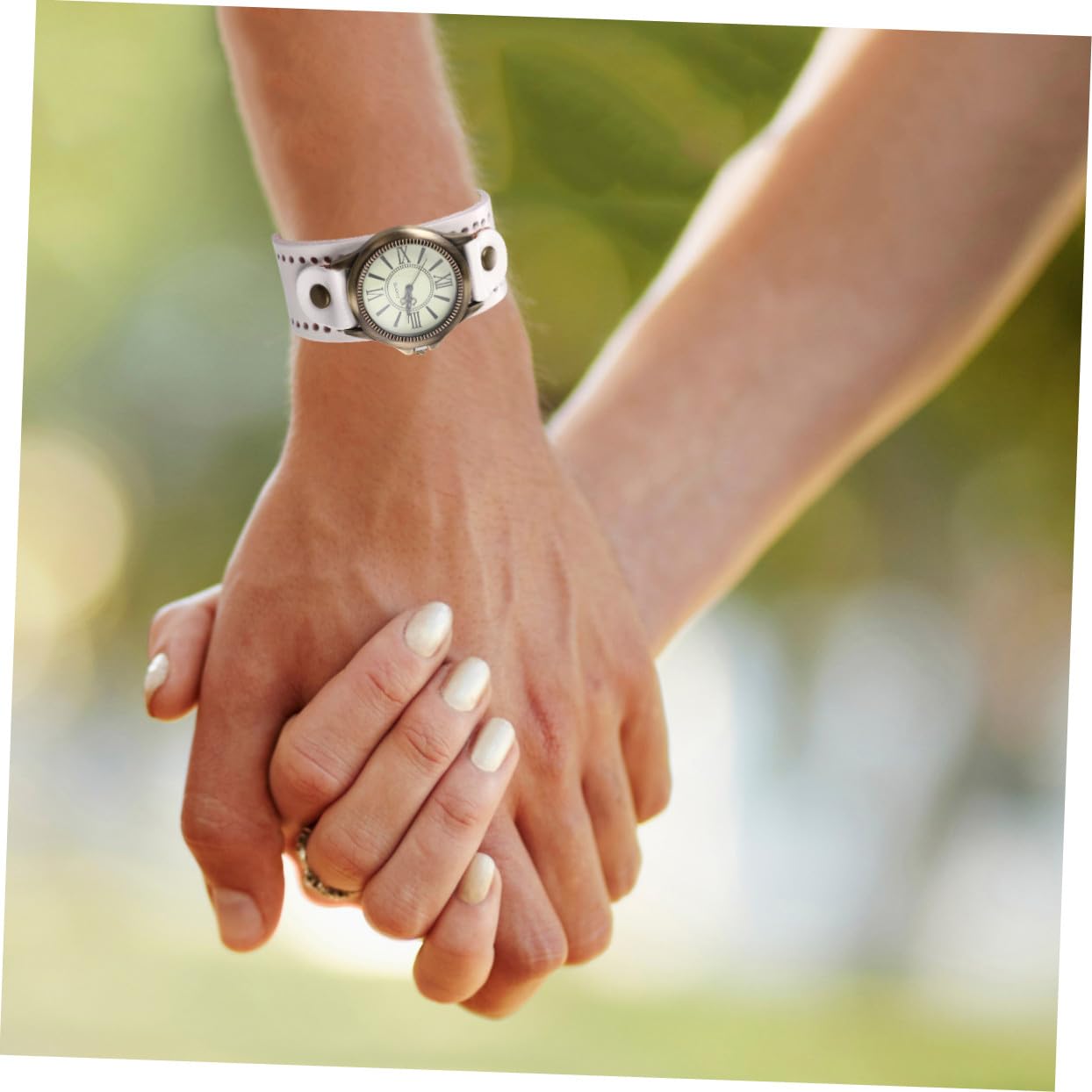 3piezas Reloj De Pulsera Retro para Mujer De Piel De Vacuno Estilo Vintage Diseño Elegante Movimiento De Cuarzo Preciso para Navidad Ocasiones Especiales