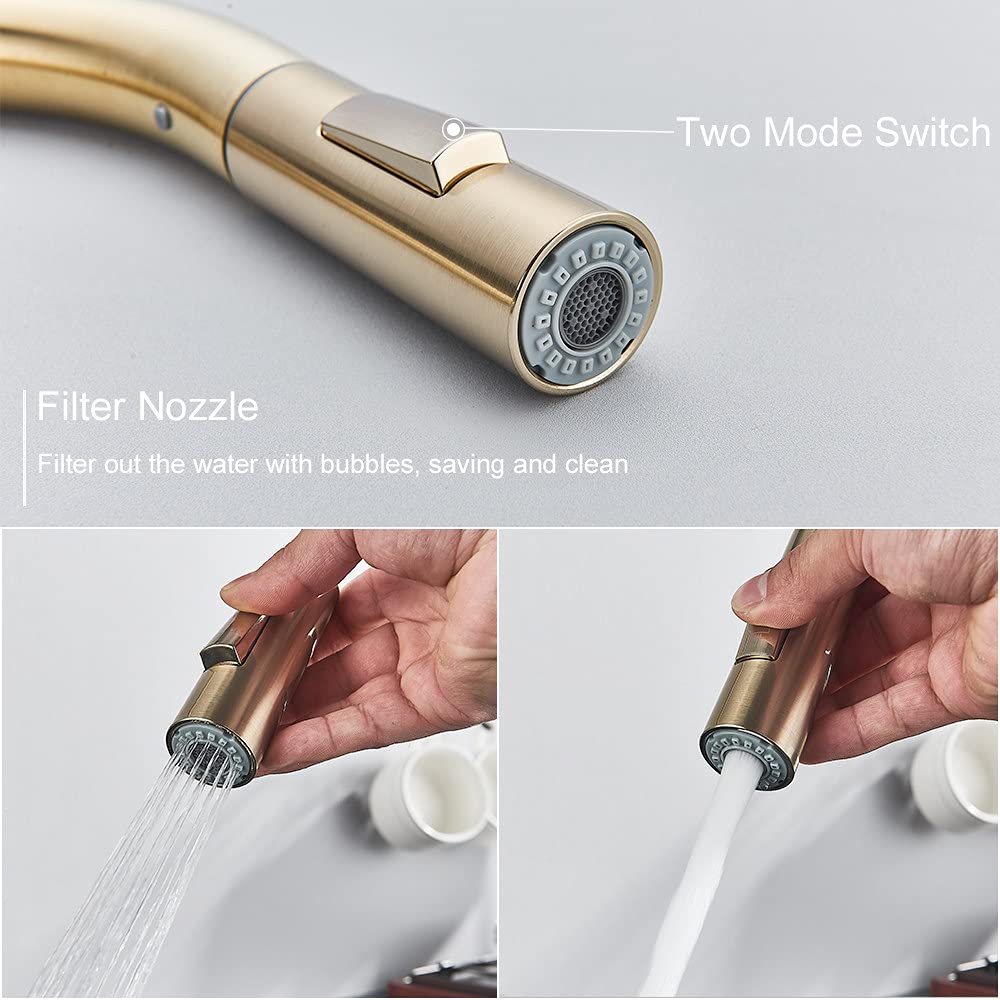 Touch Control d Kitchen Faucet - Setive Sensor Mixer Tap per cucina - Spazzola moderna d h - Design facile estraibile per la massima comodità