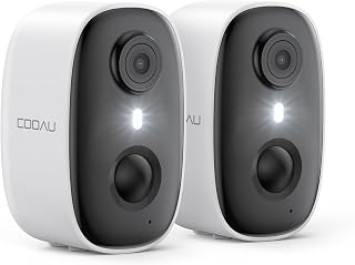 COOAU 2K WiFi6 Überwachungskamera Aussen | Innen Akku WLAN Kabellos | 2PCS