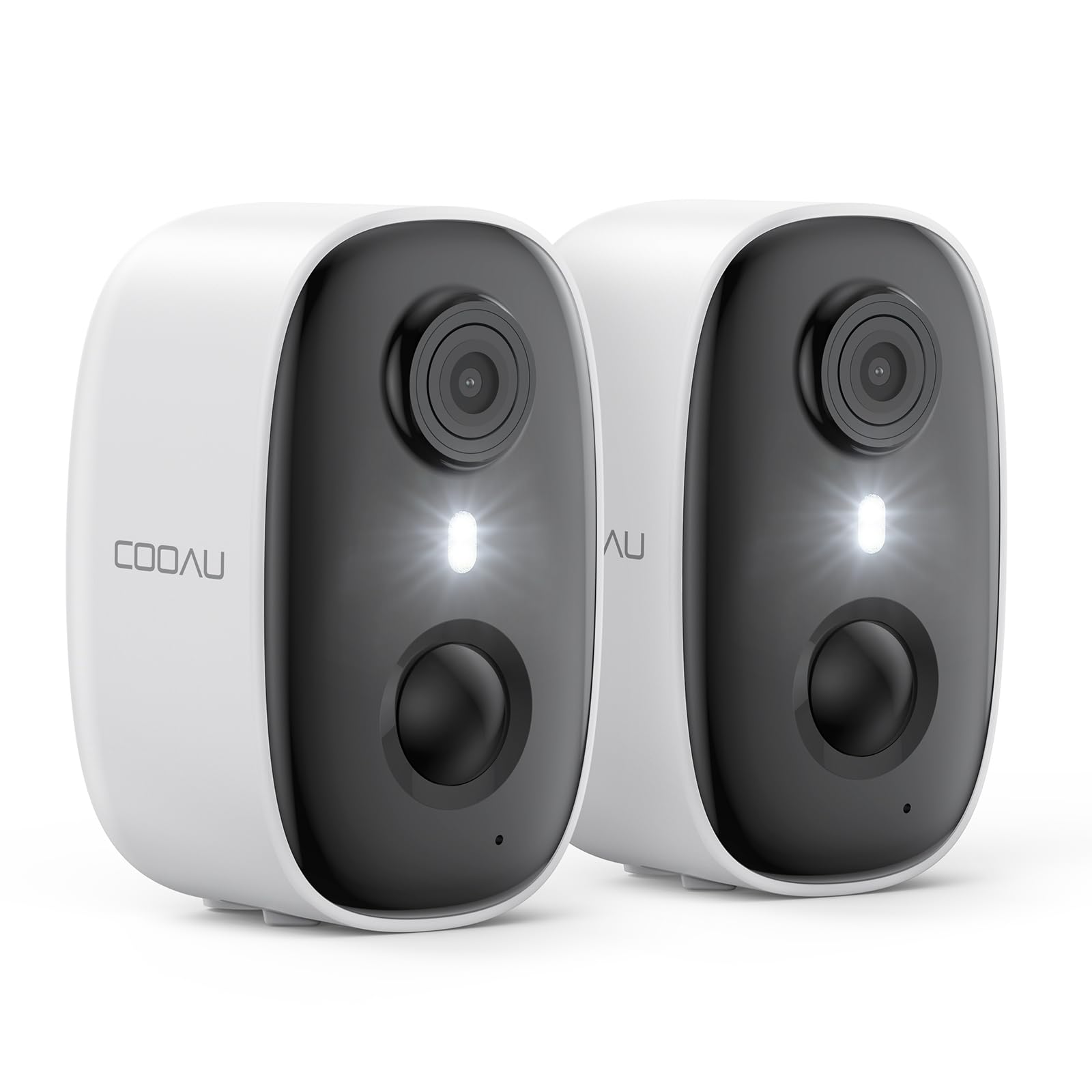 COOAU 2K WiFi6 Überwachungskamera Aussen | Innen Akku WLAN Kabellos | 2PCS | Tragbar für Innen und Außen, bis zu 180 Tage Standby-Zeit, intelligente KI-Bewegungserkennung, IP65, Heimüberwachung