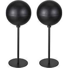 2 Packs Helmet Stand Metal, Desktop Helmet Display Holder with Stable Base Stand Desktop Hanger Rack for Wigs Motocycle Helmet Caps Hat and Rugby Helmet Storage