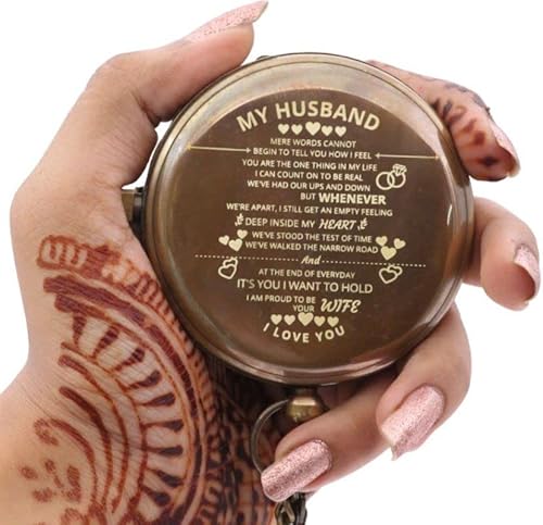 Miniatura 2 de Reloj de sol de brújula, regalo para pareja, regalo para mi hombre, regalo para marido, futuro marido, novio, prometido, regalo personalizado para él