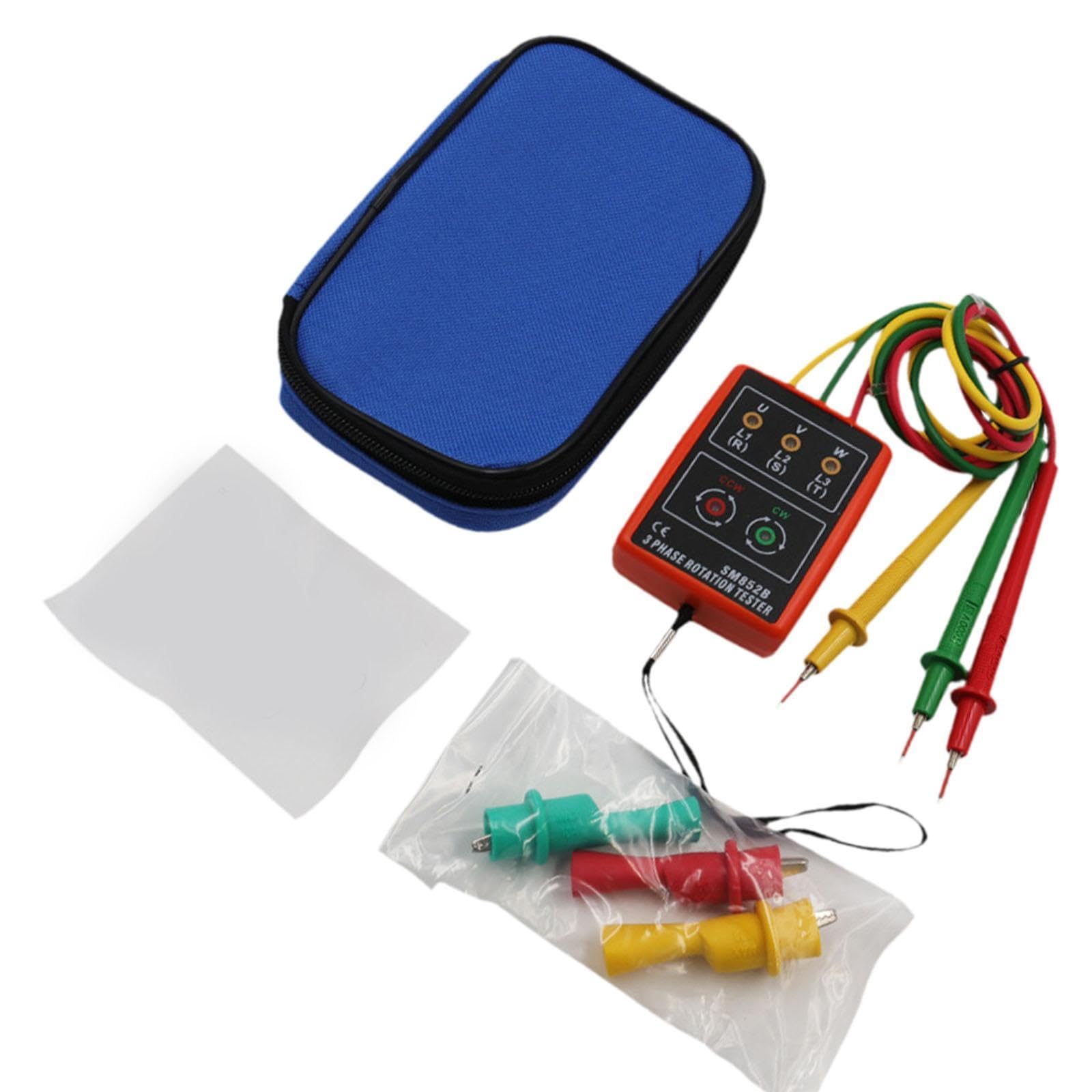three phase indicator cables tracker led indicator three phase sequence meter|business & industrial | electrical & test equipment | test measurement & inspection | test meters & detectors