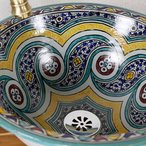 Keramik Waschbecken Aufsatzbecken, Aufsatzwaschbecken für Badezimmer und Gäste-WC, Einbauwaschbecken ohne Hahnloch und ohne Überlauf/Waschschale Rund Keramik Waschbecken Aufsatzbecken, Aufsatzwaschbecken für Badezimmer und Gäste-WC, Einbauwaschbecken ohne Hahnloch und ohne Überlauf/Waschschale Rund