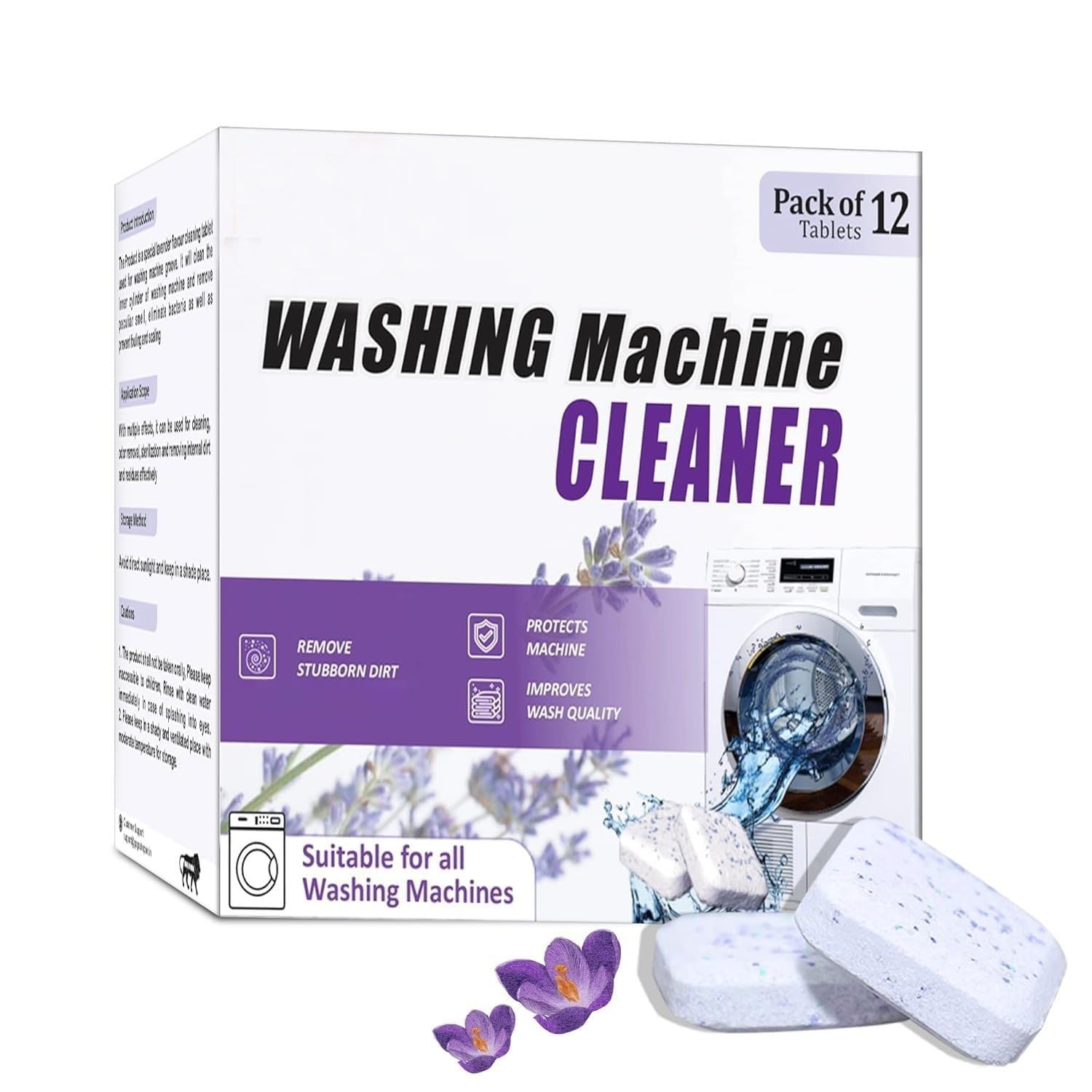 D-fix® Pack of 12, Lavender-scented Washing Machine Deep Cleaner Descaler Tablets for All Front and Top Load Machines, with Descaling and Stain-Removing Power (B0D2J4HQSD) Amazon Price History, Amazon Price Tracker