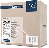 PAW Decor Collection Textilhatású Szalvéta 40x40cm 50db Bézs Esküvőhöz Keresztelőhöz 2