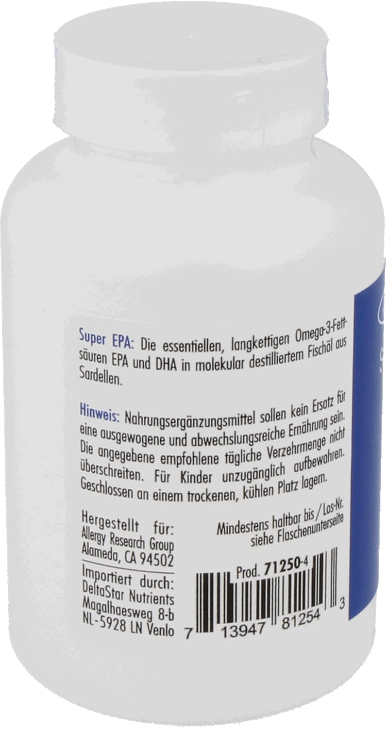 Allergy Research Group Super EPA Fish Oil Concentrate 60 Softgels