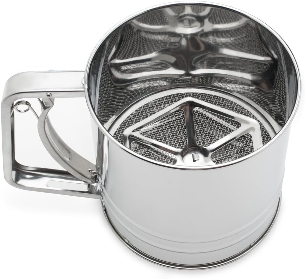 Edelstahl Mehl Sieb, 4654, metallisch