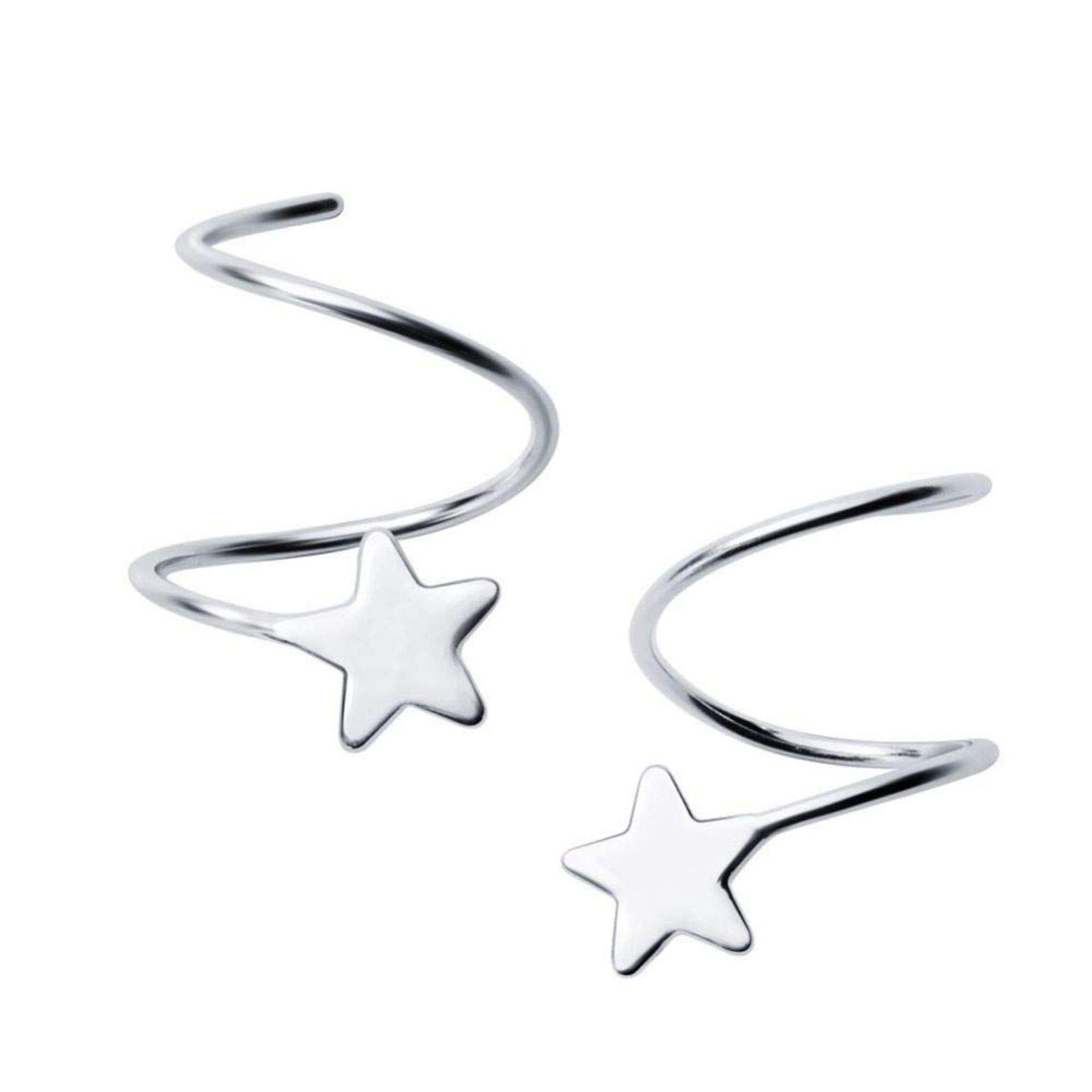 Boucles d'oreilles Studs Blancs 5 mm Argent 925 Solitaire