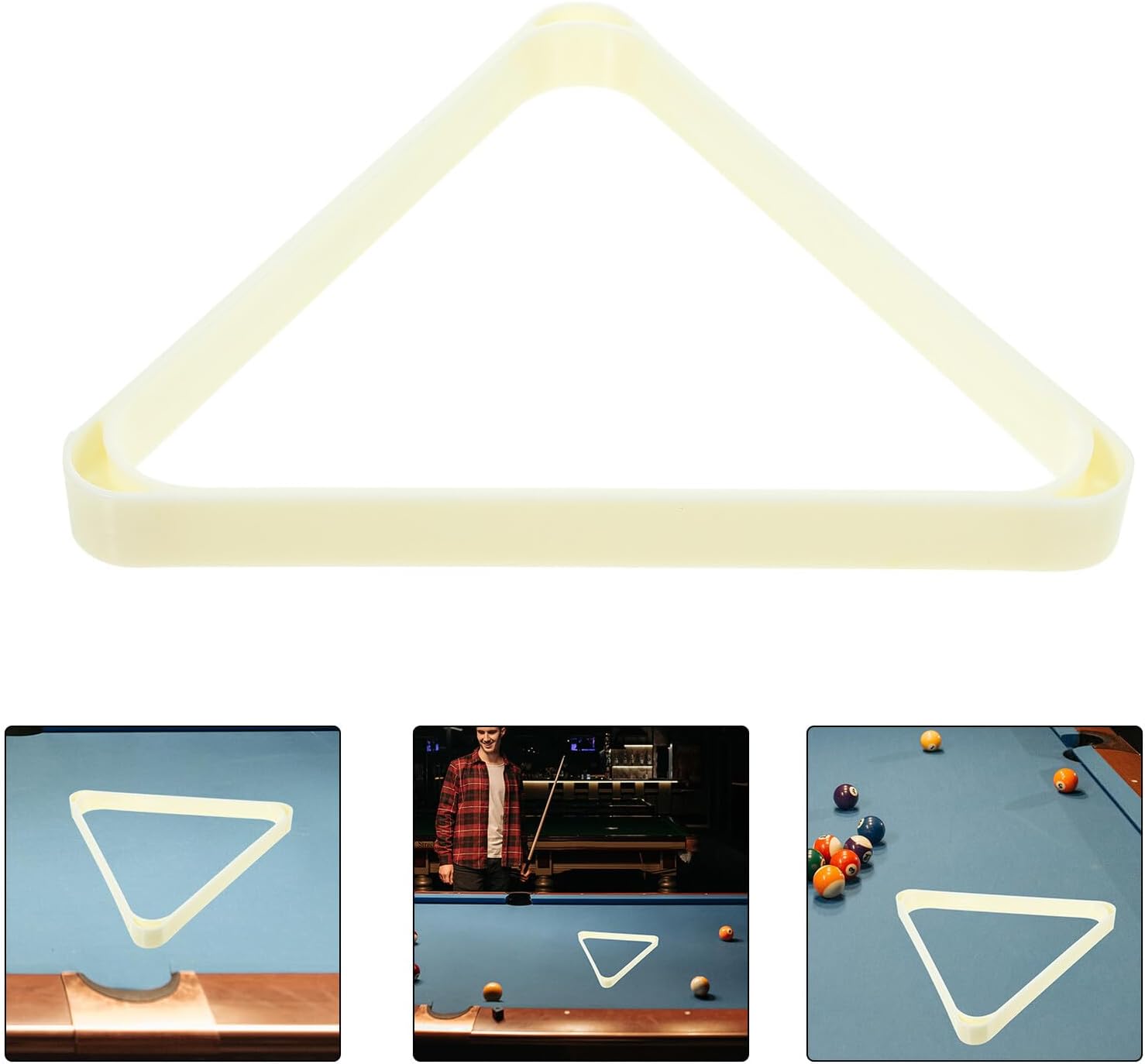 Kisangel Billiard Ball Rack Pool Table Accessory Triangle Snooker Ball Holder Triangle Rack