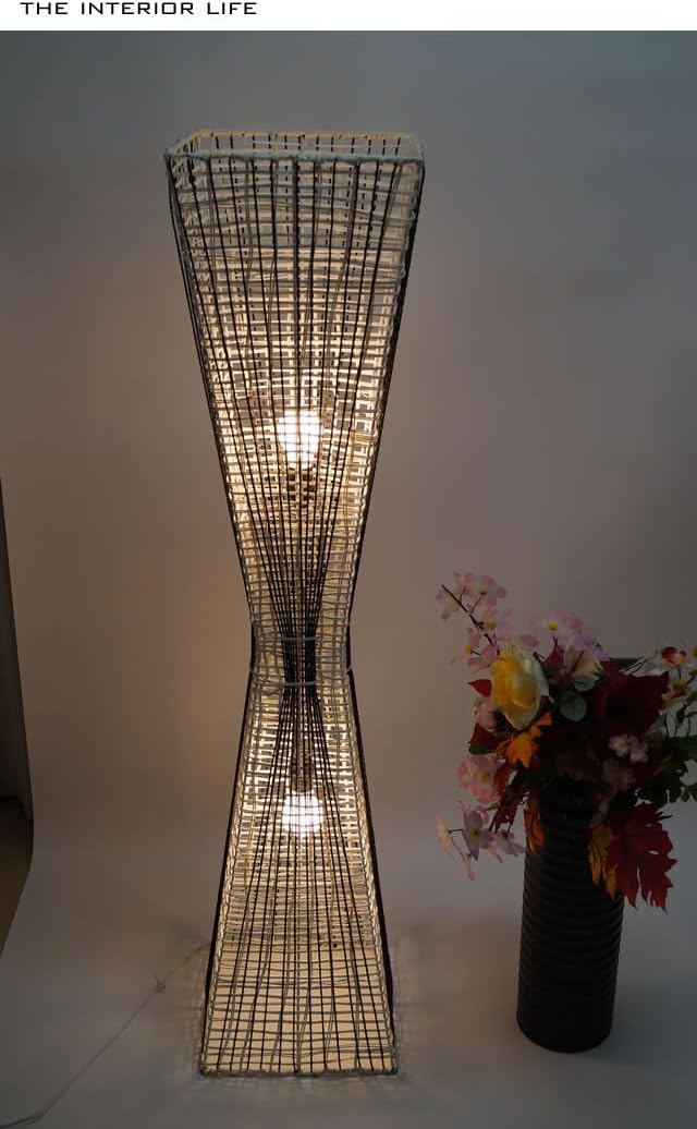Handmade Rattan Hourglass Floor Lamp Tku007l Modern Contemporary Decor Lighting Living Family Bedroom