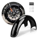 Metal 19 inch Motorcycle Front Fender Fit For Harley Touring Street Glide Electra Road King Glide Bagger (Mudguard Vivid Black)