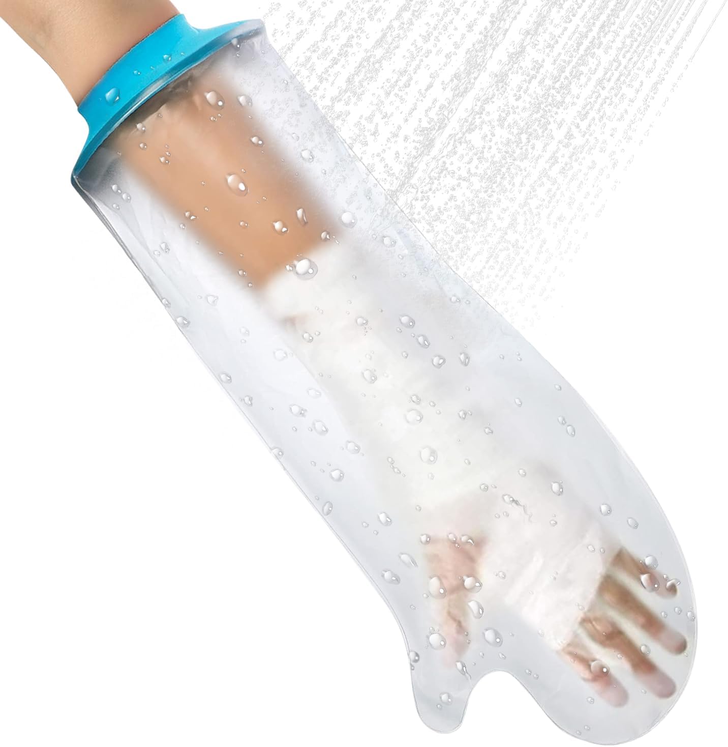Waterproof Arm Cast Cover for Shower Adult Short,Soft Comfortable Watertight Seal to Keep Wounds Dry,Bath,Bandage Protector Cover Perfectly Broken Hand,Wrist,Finger,Elbow with No Mark on Skin Reusable
