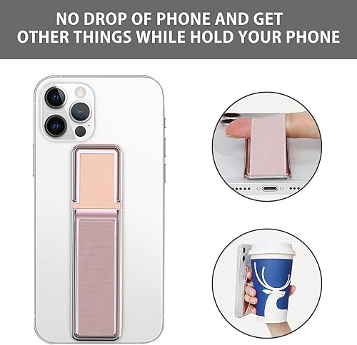 Miniatura 2 de Soporte de teléfono para mano, agarres de teléfono para la parte posterior del teléfono, correa de teléfono celular adecuada para iPhone, Samsung y