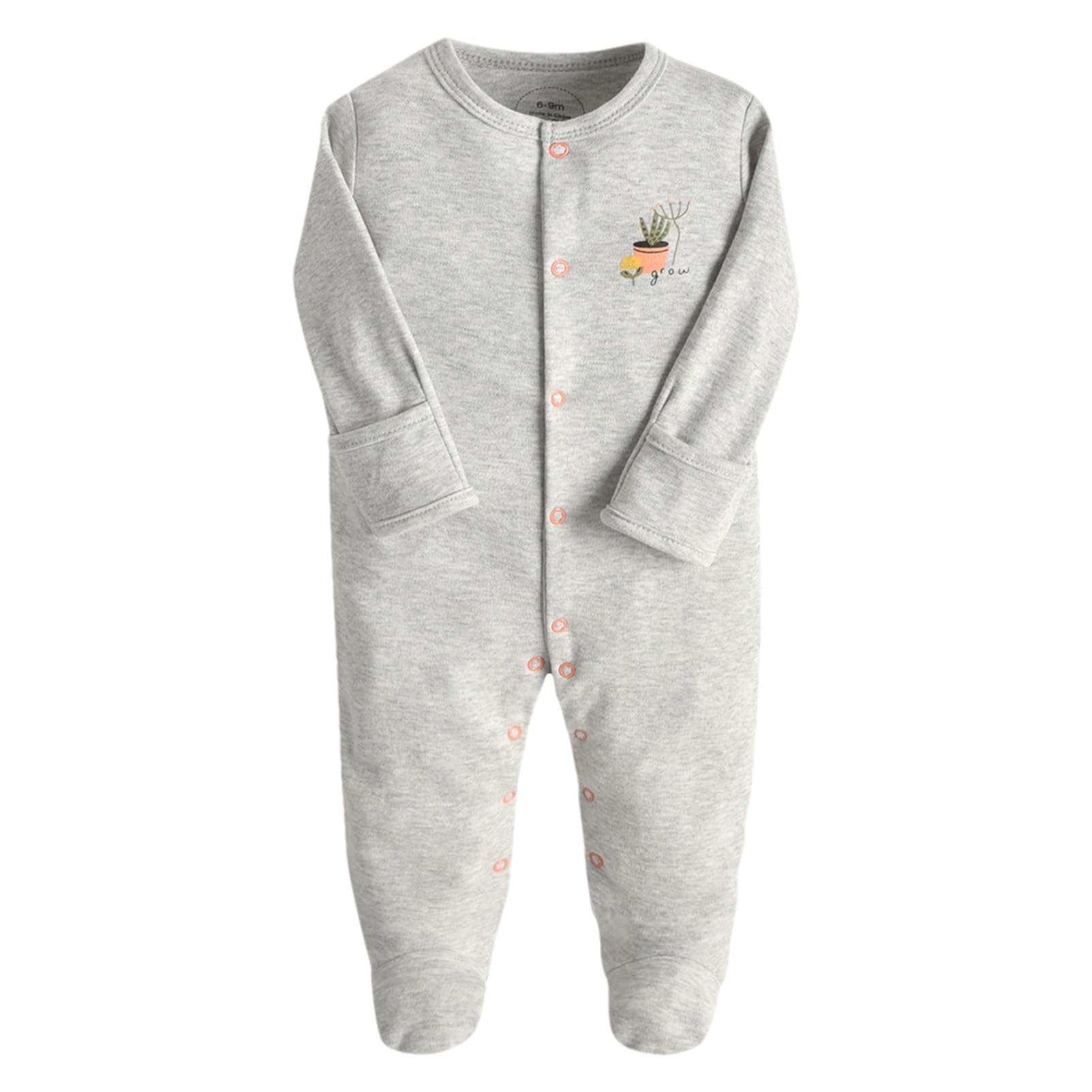 amropi Bebé Niñas Niños Mono Peleles Algodón Pijama Mameluco de Manga Larga Pack de 3 por 0-12 Meses
