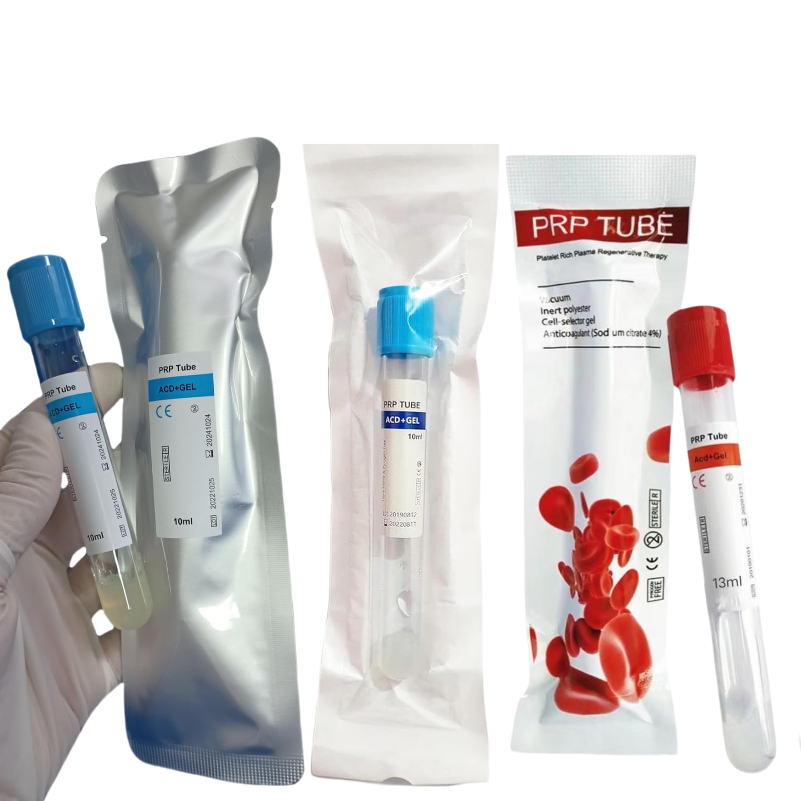 10 PCS Tubes 10ML PRP Tube ACD Solution for Separation Gel+ Anticoagulant for Platelet Rich