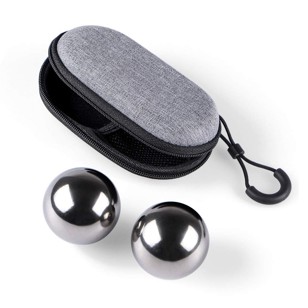 MDLUU Stainless Steel Baoding Balls, 1.57 Inch Chinese Massage Balls, Hand