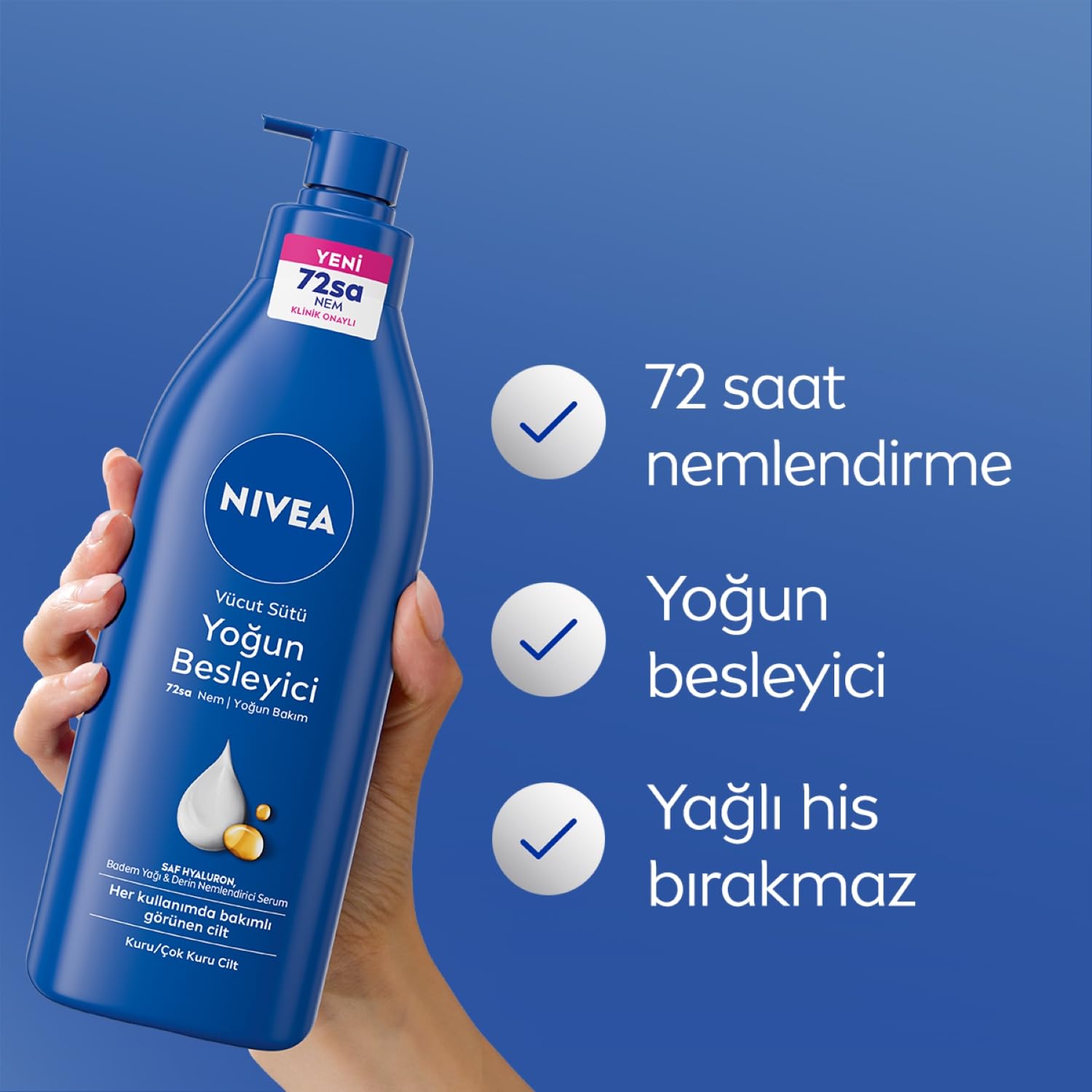 NIVEA Besleyici Vücut Sütü 400 ml, Kuru ve Çok Kuru Ciltler, 72 Saat Yoğun Nemlendirici Vücut Losyonu, 2 Kat Fazla Badem Yağı + NIVEA Creme Soft Kremsi Dokunuş Banyo Ve Duş Jeli 750 ml