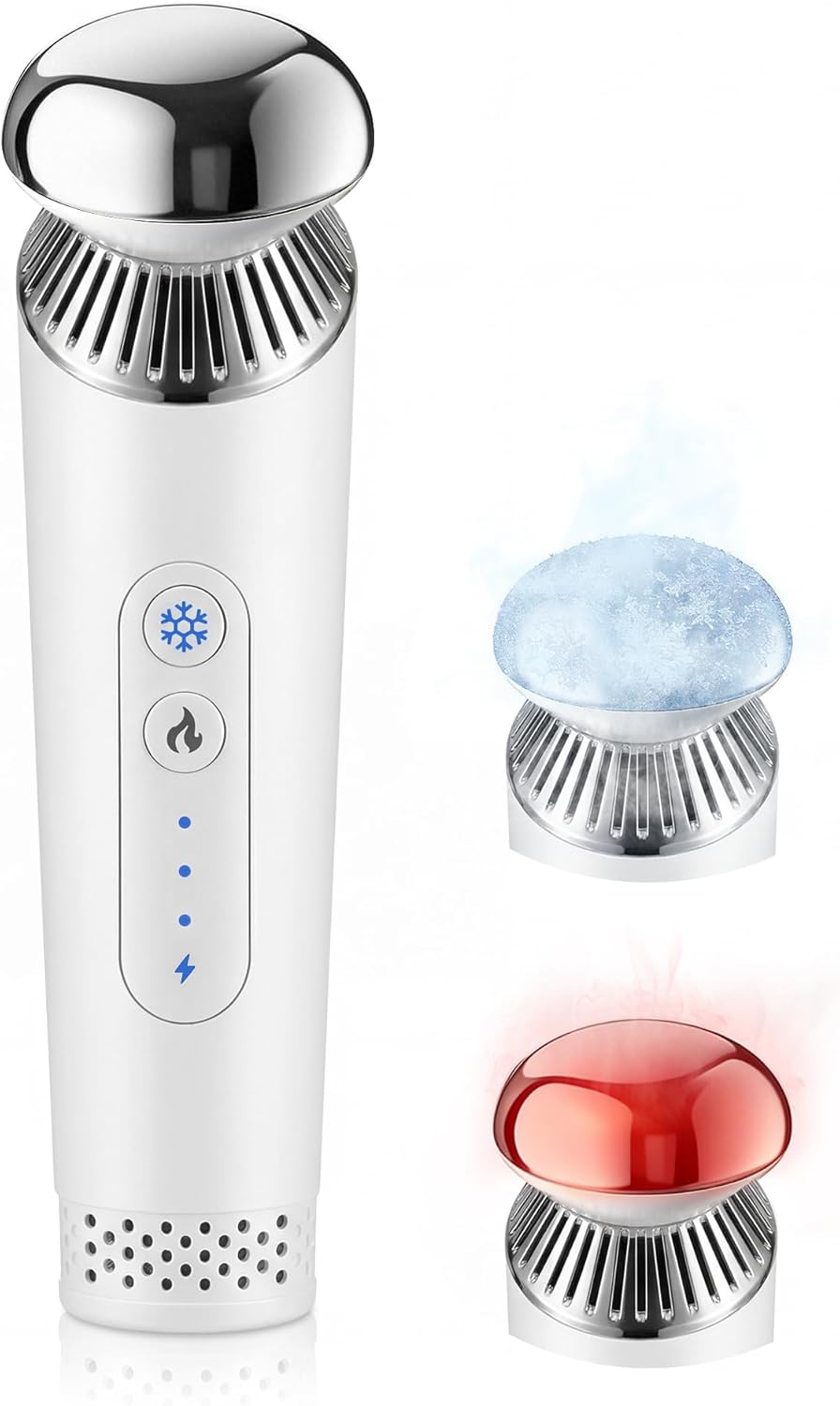 Depuffing Wand for Eyes & Face, Cold and Heat Skincare Wand Tool, Ice Face Roller and Eye Massager for Puffy Eyes, Dark Circles and Skin Radiance, Facial Massager Device for Women & Men