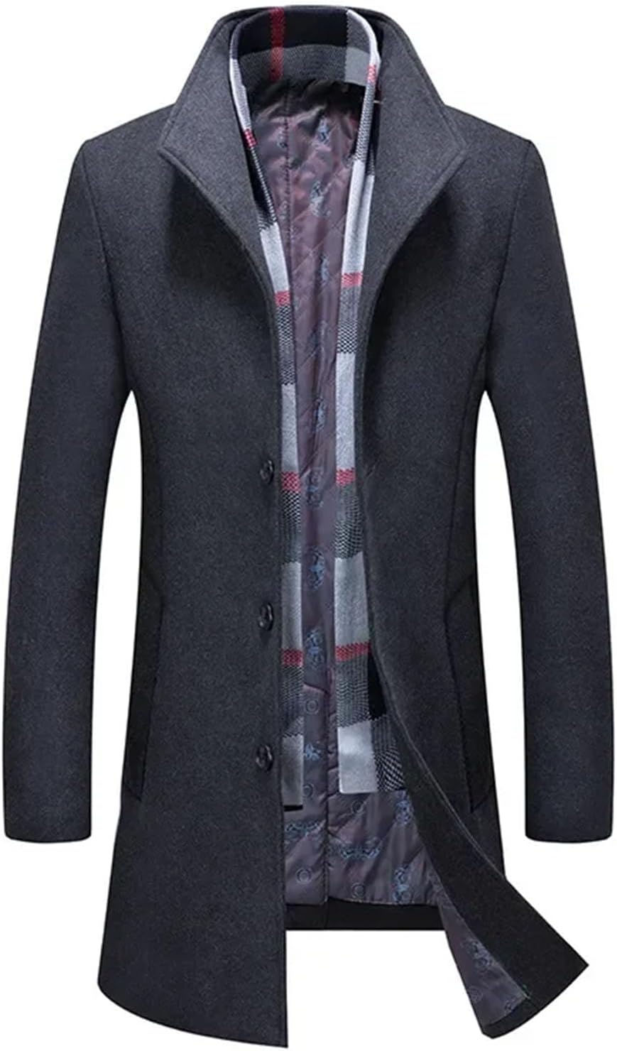 Classic Men's Slim Fit Business Trench Coat for a Sharp Look