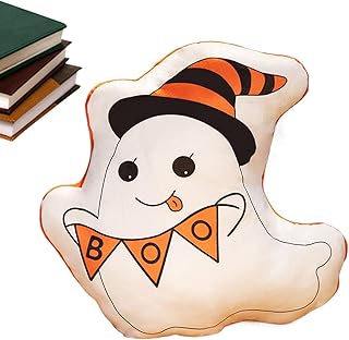 ハロウィン腰枕、ソファ用ハロウィン枕,ハロウィン装飾ソファ ハロウィン ゴースト クッション 腰枕 - ハロウィン ゴースト スローピロー ソファ、リビングルーム、キッチン、ベッドルーム、椅子、車用