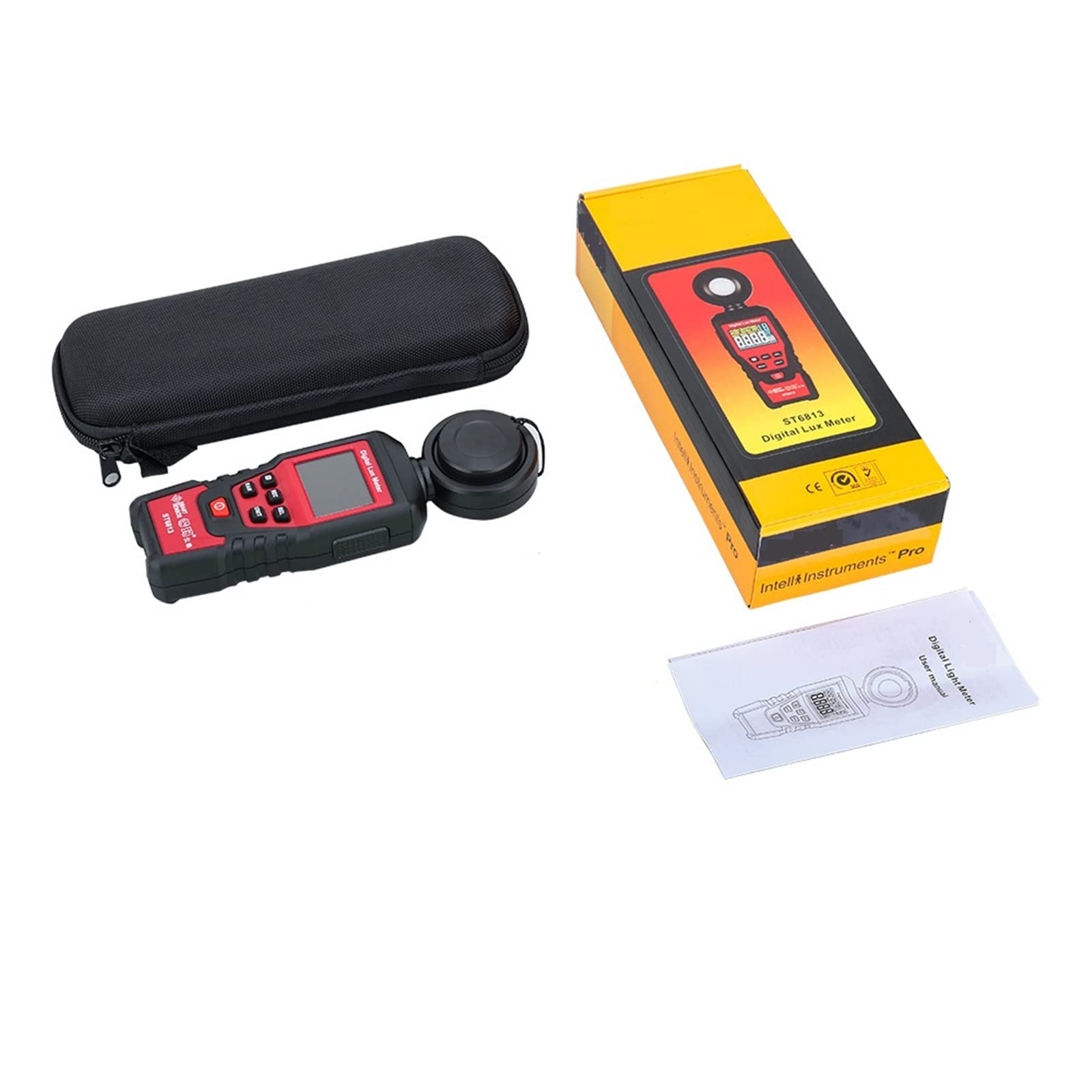 Fotometr cyfrowy Tester światła Spektrometr fotograficzny Przenośny detektor jasności 1-20000 Luksomierz Wyświetlacz LCD Do użytku laboratoryjnego(ST6813)