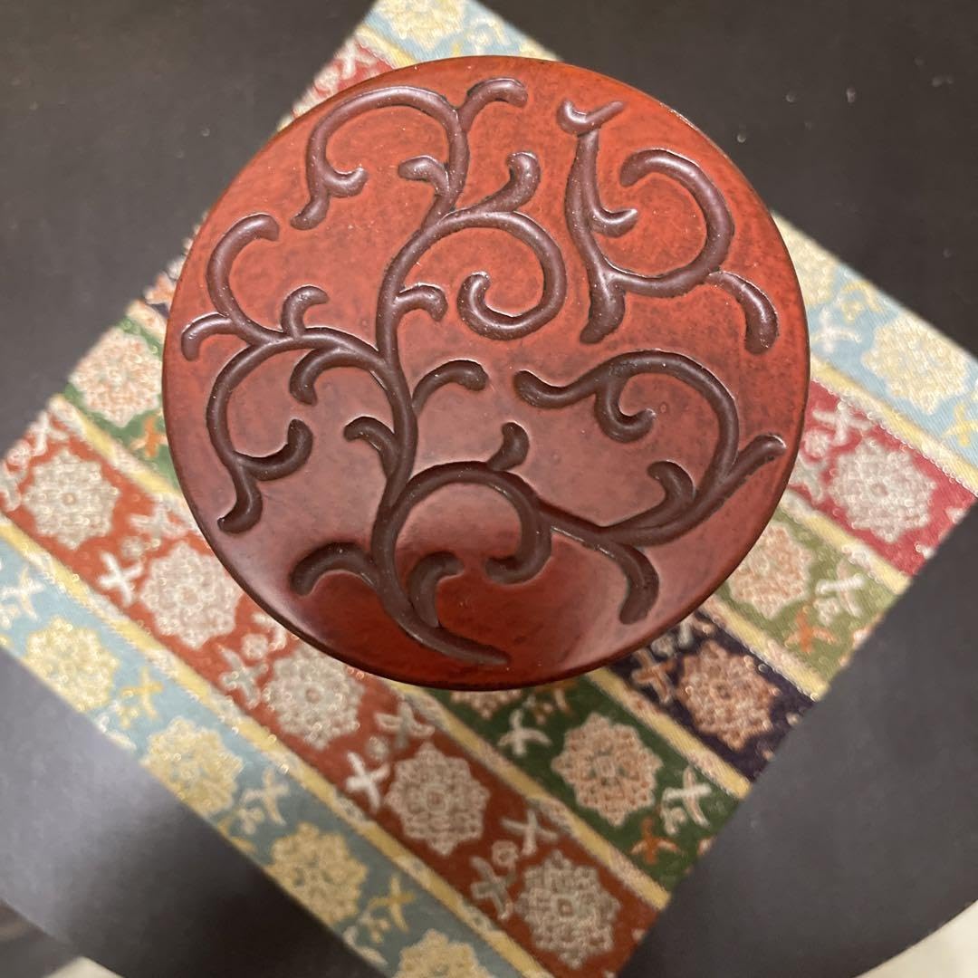 大特価‼️ 最終値下げ‼️ 鎌倉彫り‼️ 蓋物 小物入れ‼️ Amazon.co.jp: 鎌倉彫 茶筒 小物入れ 高さ約9センチ︎直径約7