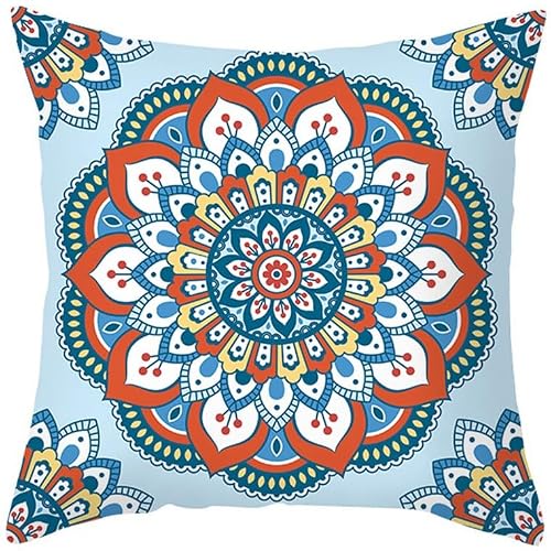 Chenlane Silk Couch Pillow Coversfor Living Room Cushion Rv Dinette Mandala, Outdoor Furniture Luxury Home Decor 50x50 cm, 1Pcs