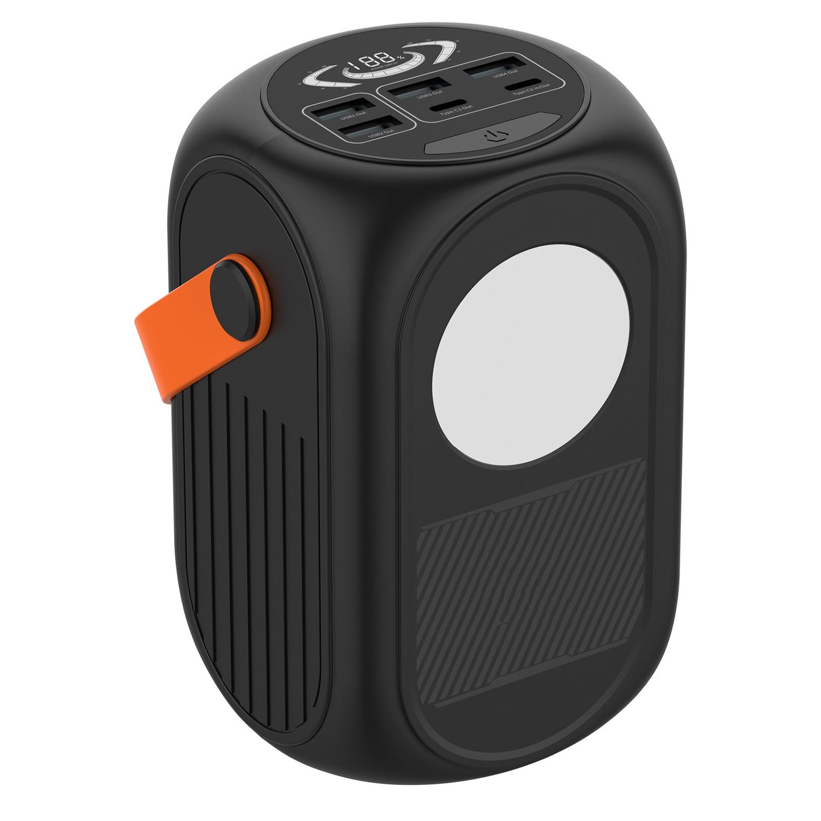 Tesoro di Ricarica Portatile Multifunzionale, Alimentatore Mobile ad Alta Potenza da 80 W 60.000 mAh per Fornire Alimentazione affidabile per la Tua Attrezzatura,Black