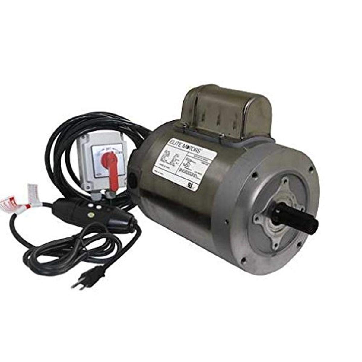 Elite 1 1/2 HP Stainless Steel C-Face Boat Lift Motor - Momentary Switch / 110v / 16 ft. Control Cable