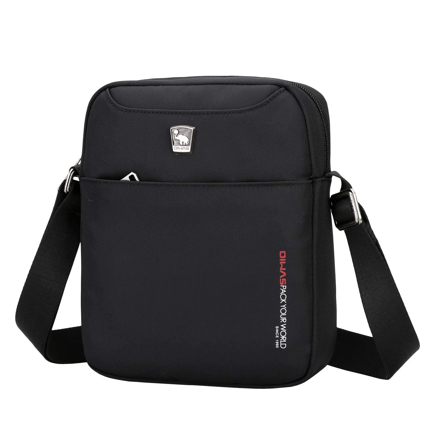 OIWAS Sacoche Bandoulière Homme pour Tous les Jours, Sac à Main Léger et Mini, Idéal pour Loisirs, Voyage, Randonnée, Noir
