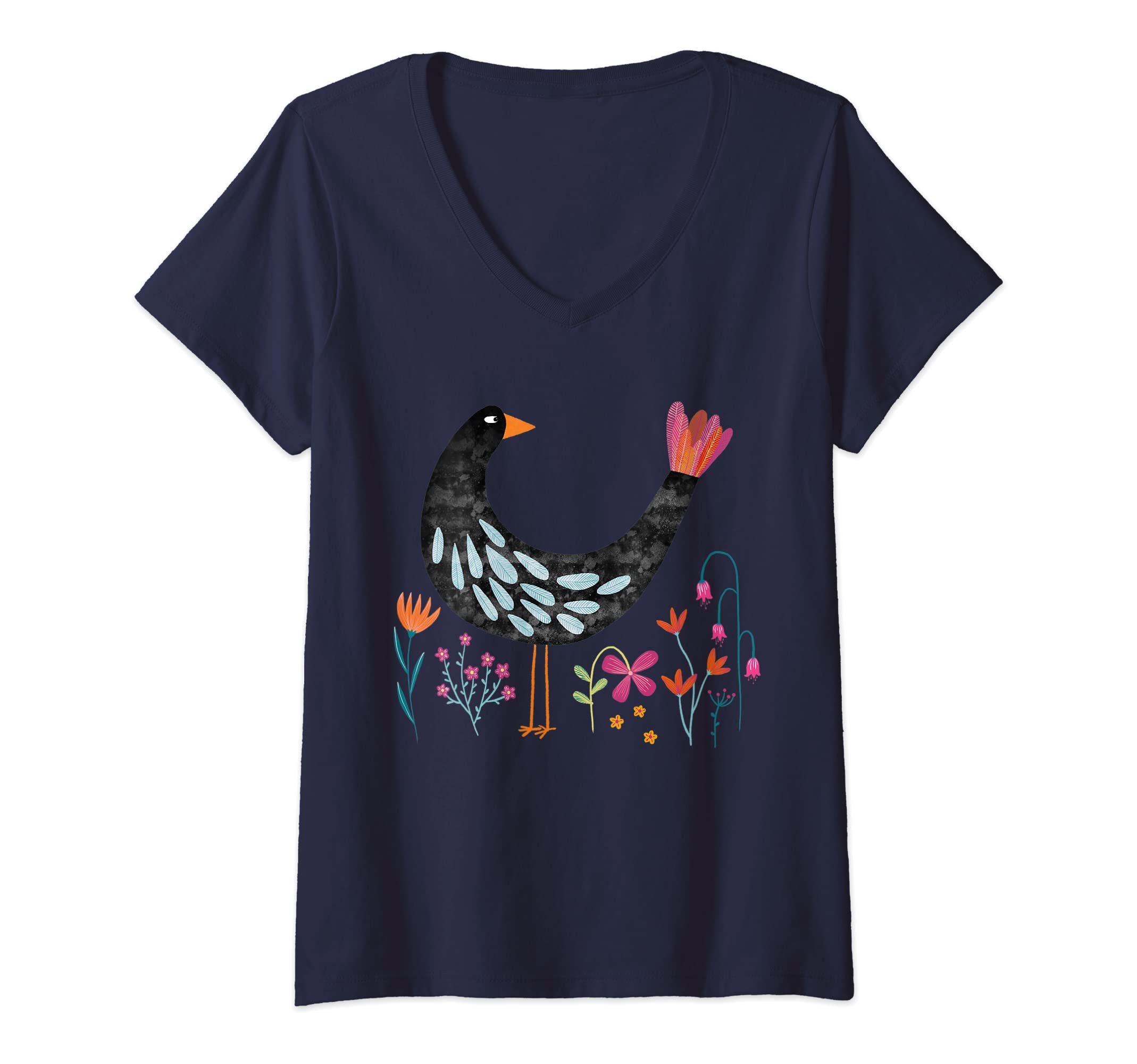 Womens Birds Have Magnificent Tailfeathers V-Neck T-Shirt