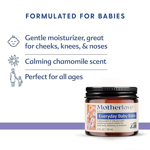 Miniatura 2 de Motherlove Everyday Baby Balm (2 onzas) a base de plantas, esencial para bebés totalmente naturales para recién nacidos, bebés y niños pequeños,