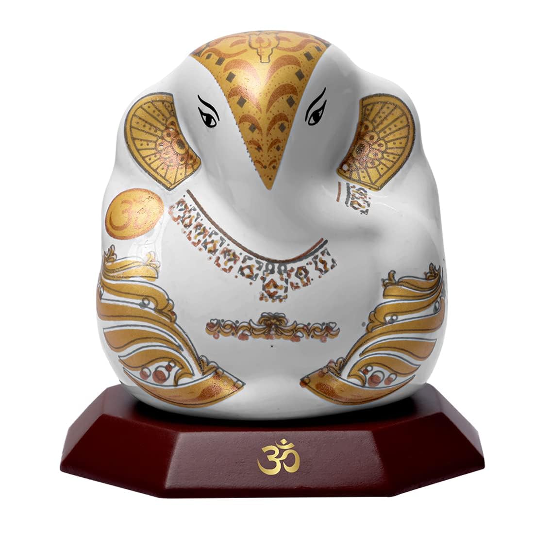 DIVINITI Ganesha decorativo in ceramica | Ganesh Ji Murti G3 | Idolo Ganesha multicolore per cruscotto auto, decorazione domestica, Mandir, Pooja e regali, statuette religiose e pezzi da esposizione