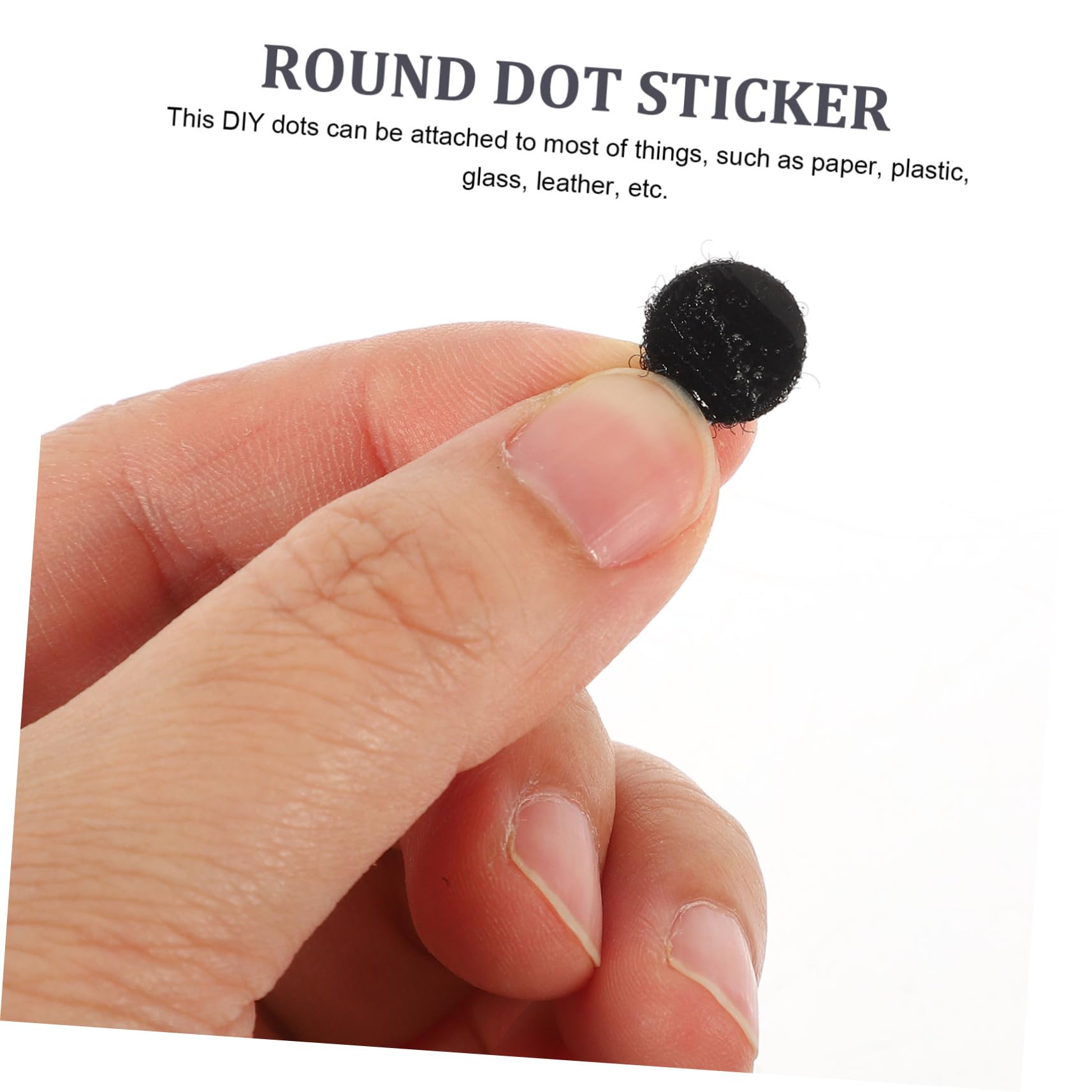 LALAFINA Nylon Polyester Blend Adhesive Dots 2 Rolls Circle Dots Easy Peel Stick for DIY Projects