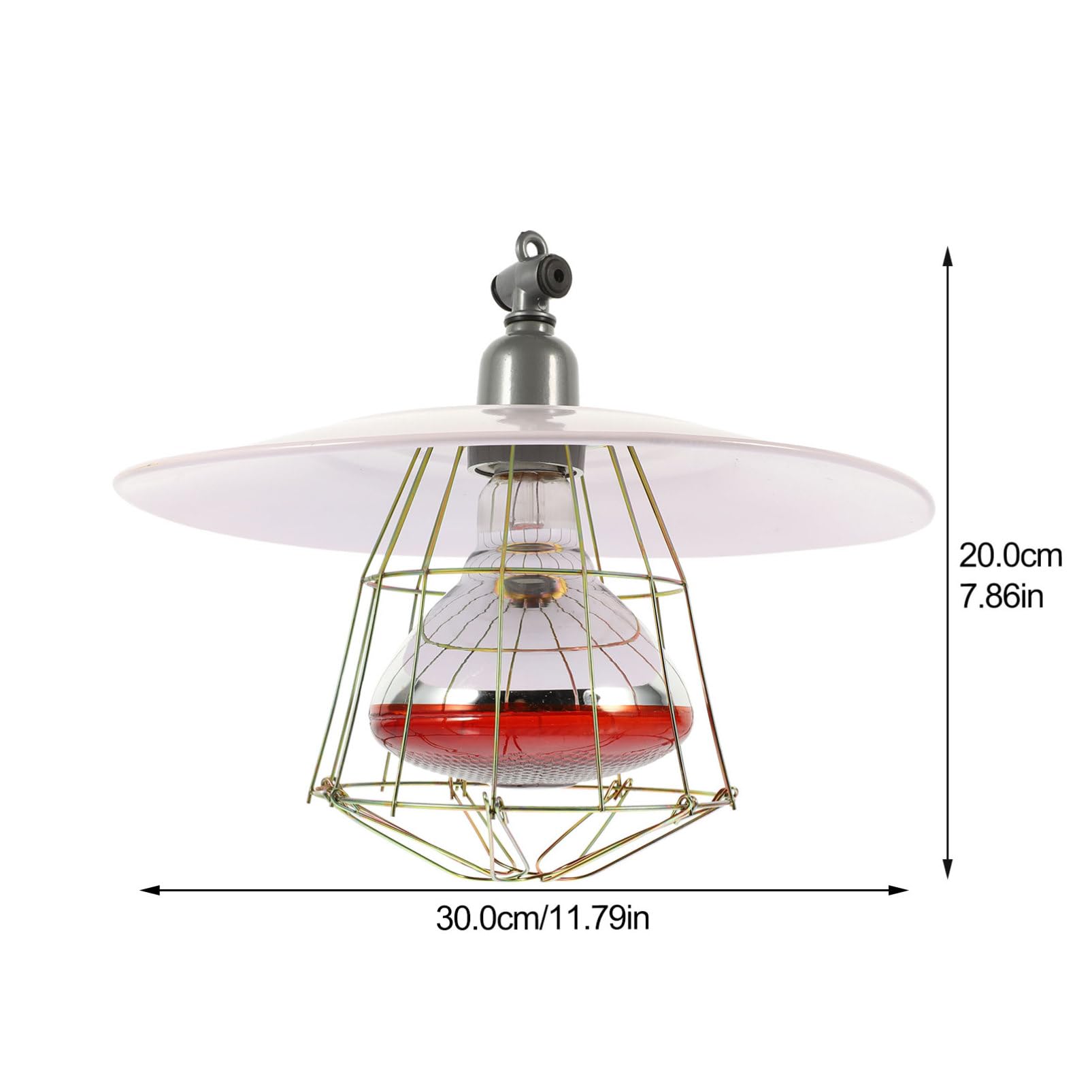 Lampada Riscaldante per Allevamento Anti-scottatura in Metallo | Alluminio, Bianco, Facile da Usare, Resistente alle Alte Temperature, per Incubatore e Box per Animali Colore Casuale