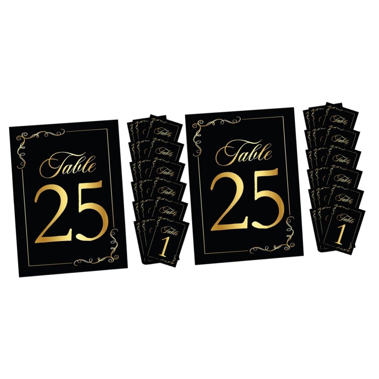 GLEAVI 60stücke Tischkarten Mit Goldfolierung Platzkarten Für Hochzeiten Partys Und Veranstaltungen Doppelseitige Tischnummern Hochwertigem Papier