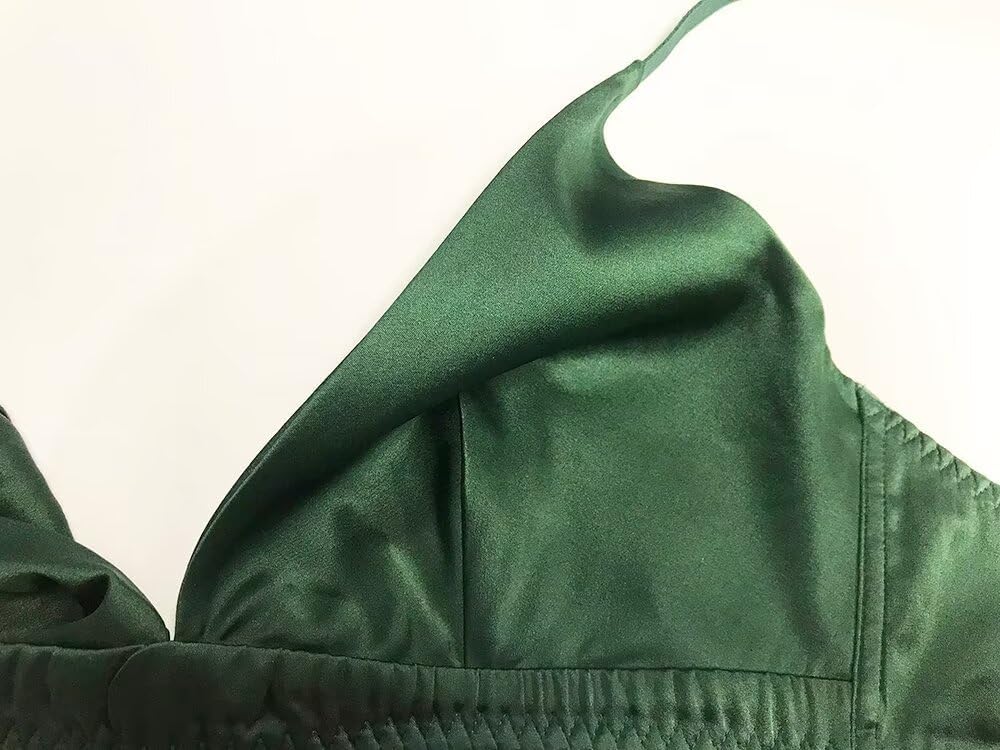 SilRiver Women's Silk Soft Cup Wireless Bra Bralette Top with Smooth Satin - Image 7