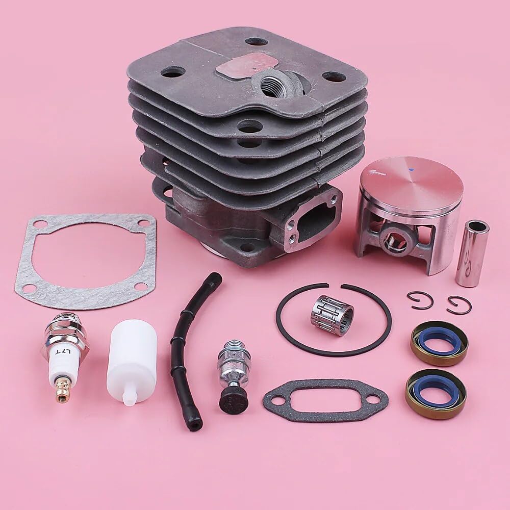 Kit de pistón de Cilindro de 2.047 in, for Husqvarna 268 272 272XP línea de Filtro de Combustible Junta de Sello de Aceite cojinete Motosierra Pieza de Repuesto Pistón de Cilindro de jardín
