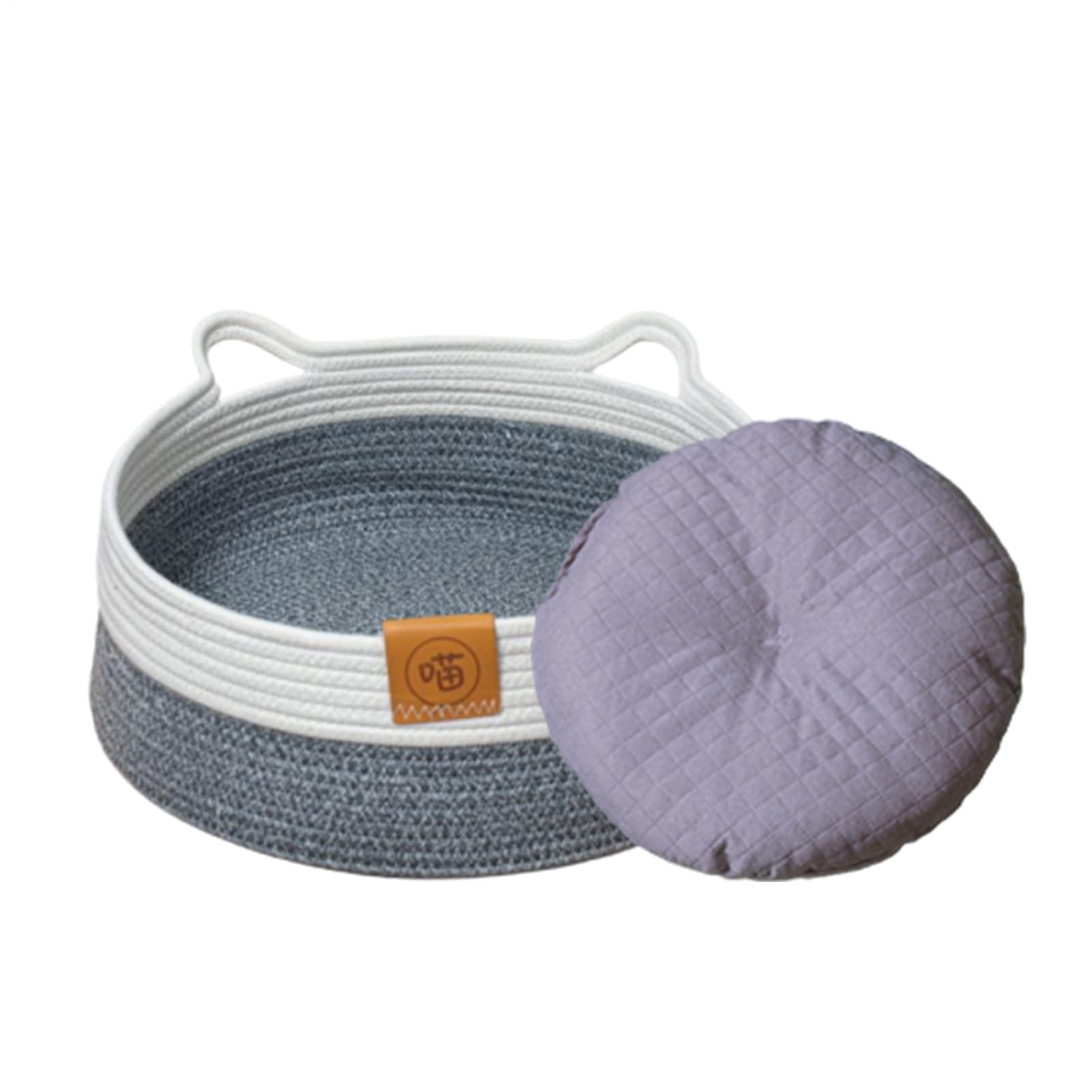 Lit pour chat et panier en corde de coton pour petit chien