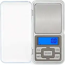 Mini Balança Digital De Alta Precisão De Bolso Portátil 0,1g até 500g Visor Digital