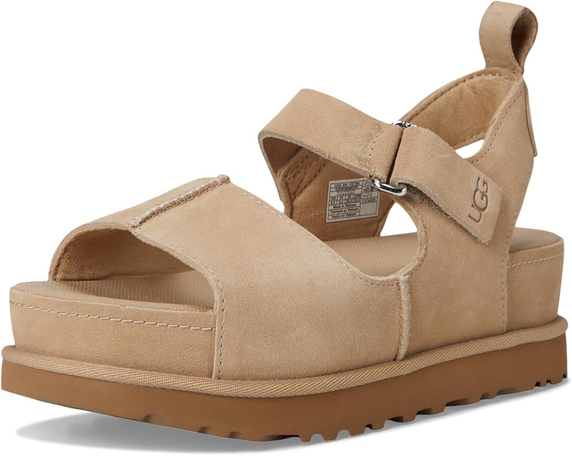 Amazon.com | UGG Women's Goldenstar Hi Sandal, Sand, 6 | Slides